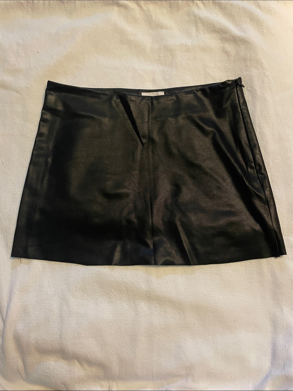 Black Faux Leather Mini Skirt - Sleek Women's Mini